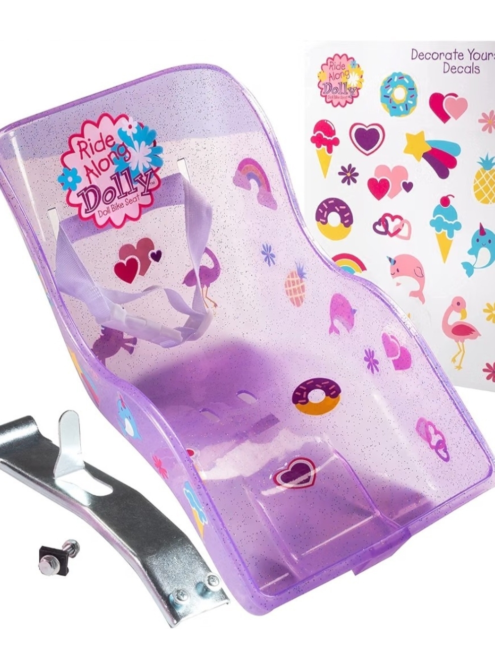 The Original Doll Bicycle Seat (Glitter Purple)-Bike Attachment Accessory